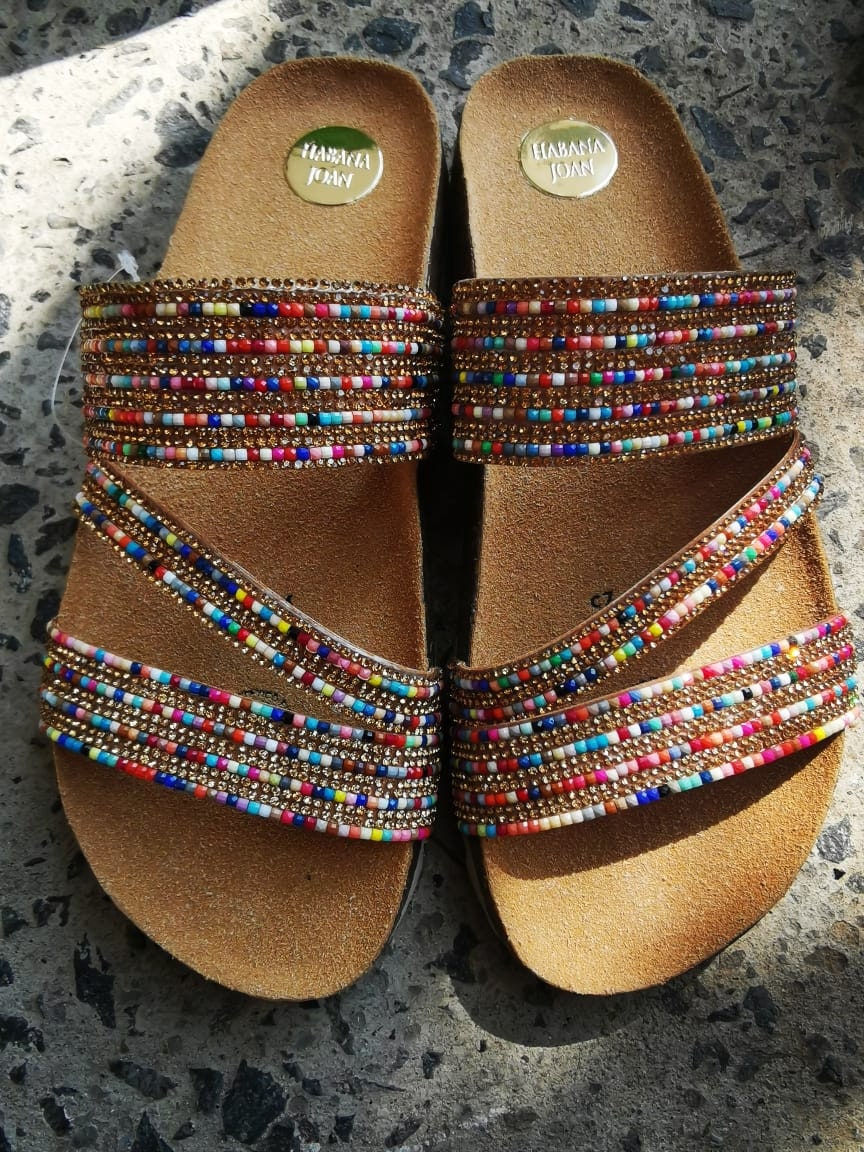 Colorful glitter sandal~Vintage Hippie~Mexican Style~~Mexican Huaraches