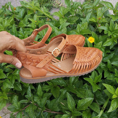 Walnut Sandal Hippie Vintage Mexican Style Mexican Huaraches