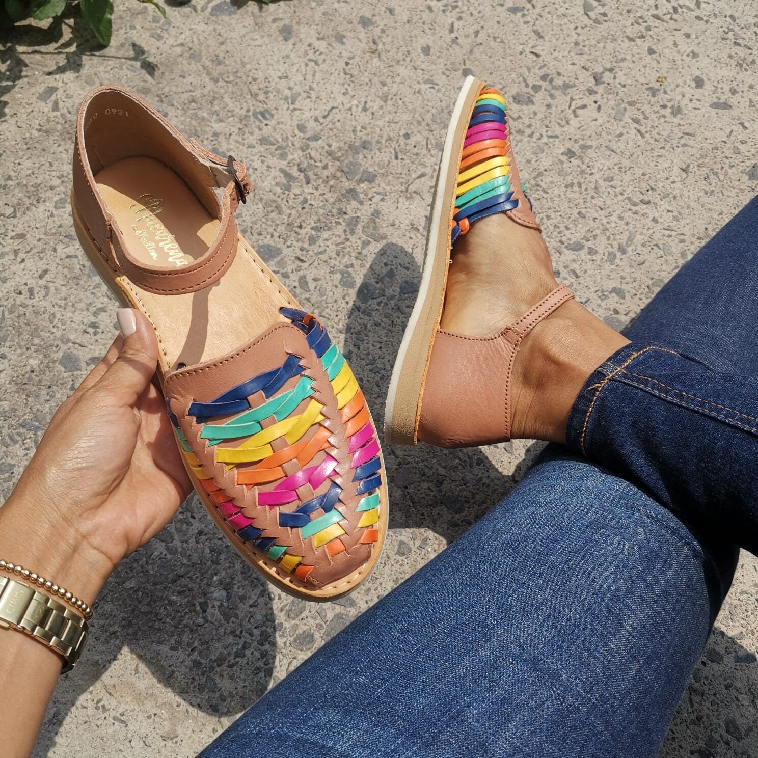 huaraches sandals colorful