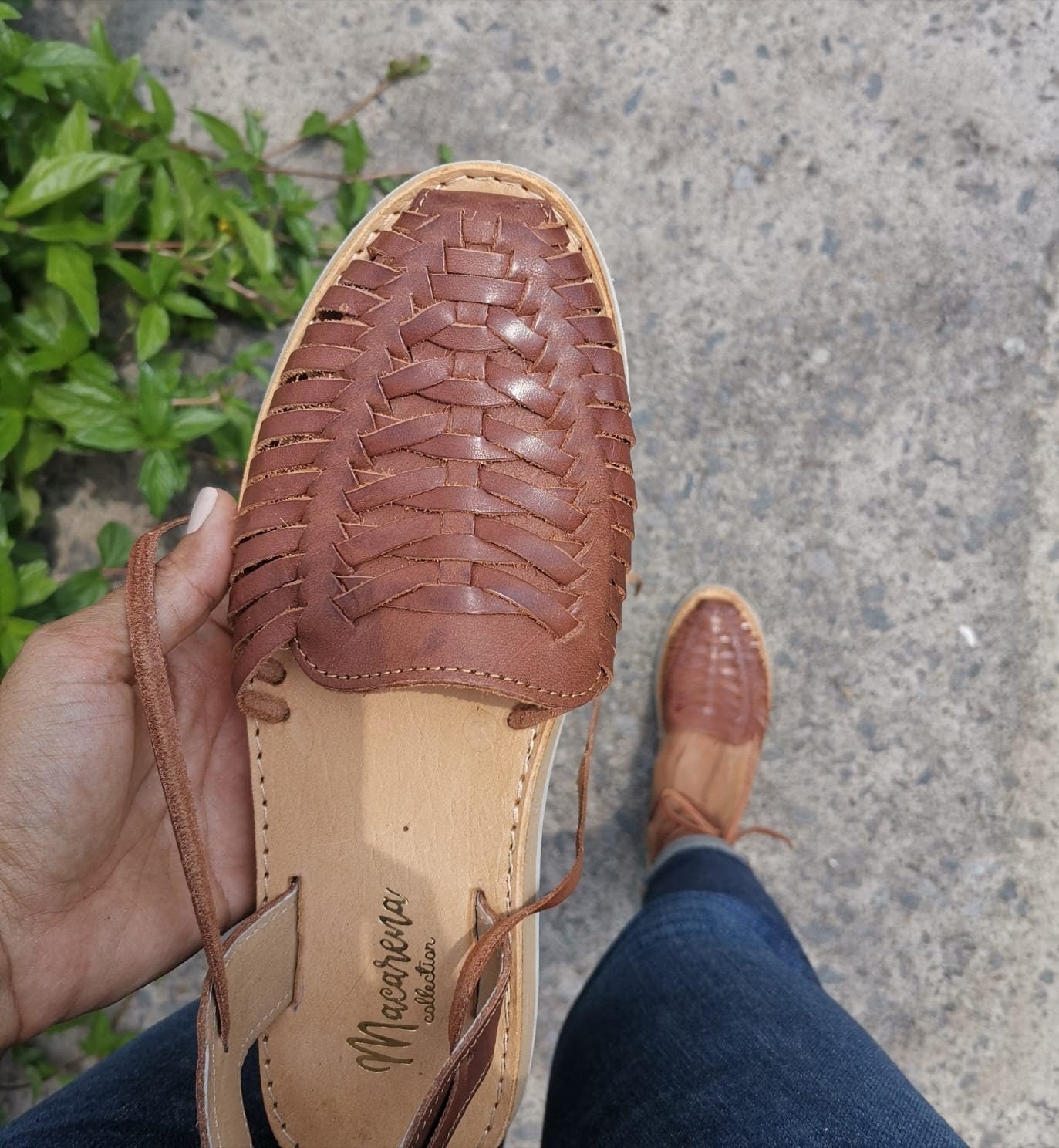 Huarache Brown Alpargata Vintage Hippie Sandal Mexican Style Colorful Mexican Leather Huaraches