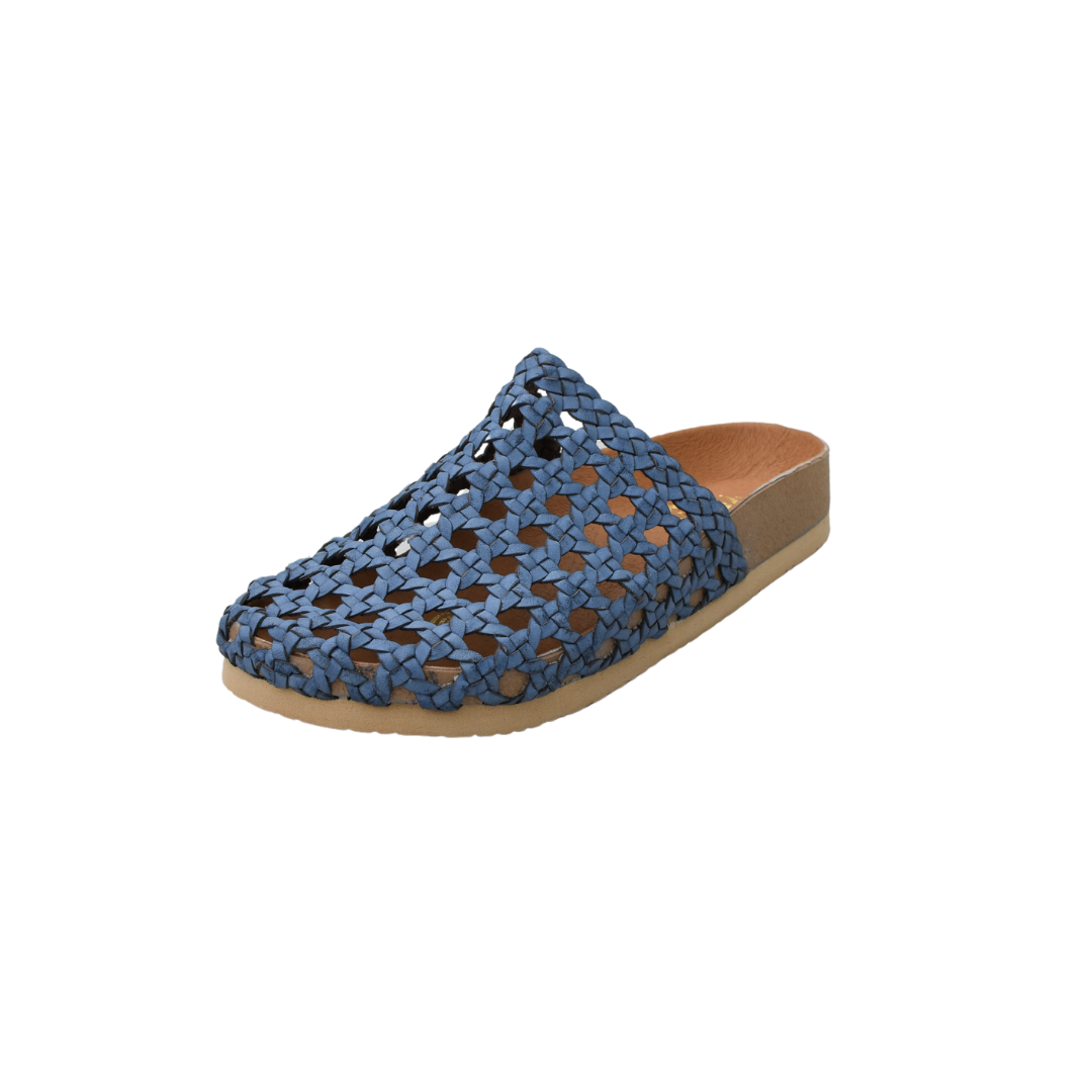 Macarena Collection Sandals women Huarache Sandal Colorful Leather Mexican Handcrafted Leather Woven Slides - Mexican Artisan Slip-On Shoes Style 004