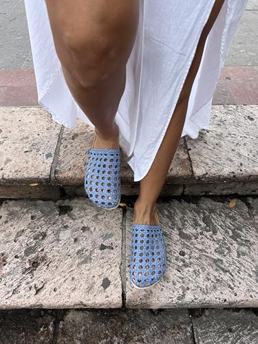 Macarena Collection Sandals women Huarache Sandal Colorful Leather Mexican Handcrafted Leather Woven Slides - Mexican Artisan Slip-On Shoes Style 004