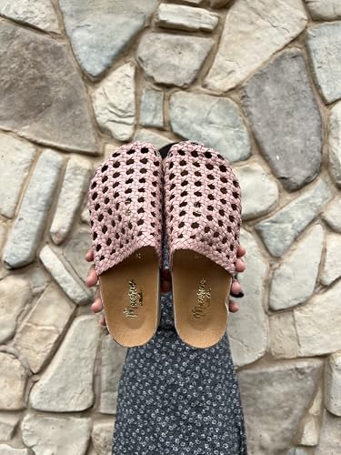 Macarena Collection Sandals women Huarache Sandal Colorful Leather Mexican Handcrafted Leather Woven Slides - Mexican Artisan Slip-On Shoes Style 004