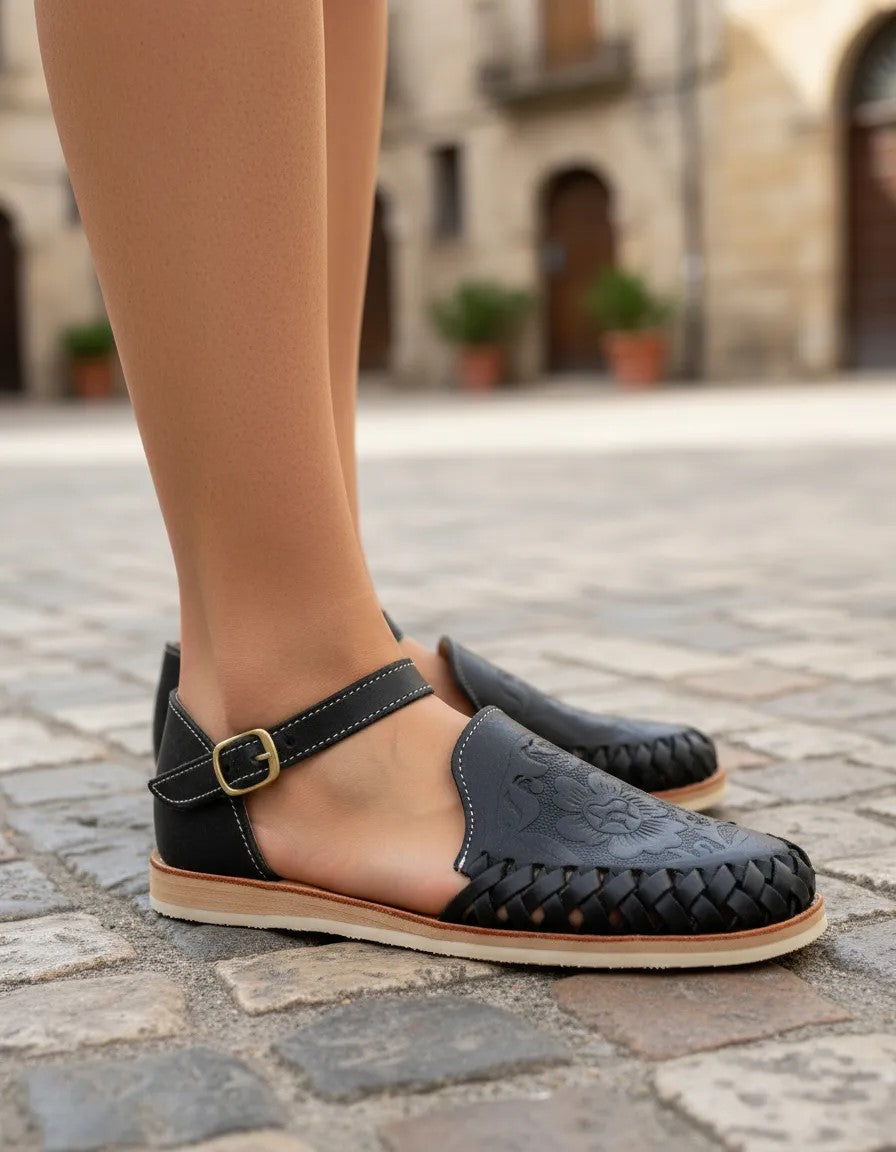 huarache ankle strap sandals