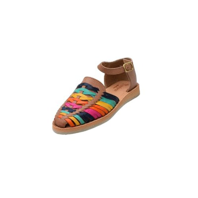 Macarena Collection-Sandals women Huarache Sandal Colorful Leather Mexican Style 3050 Ankle Strap