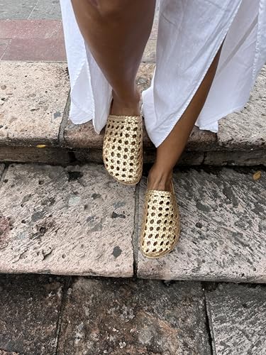 Macarena Collection Sandals women Huarache Sandal Colorful Leather Mexican Handcrafted Leather Woven Slides - Mexican Artisan Slip-On Shoes Style 004